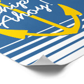 Dekor an der Wand | Gelber Schiffsanker Poster (Ecke)