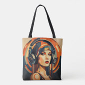 Dekor Art Déco neu interpretiert Tasche (Rückseite)