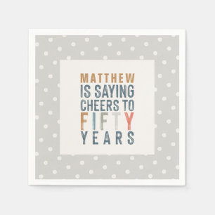 Dekor der 50. Geburtstagsparty Serviette