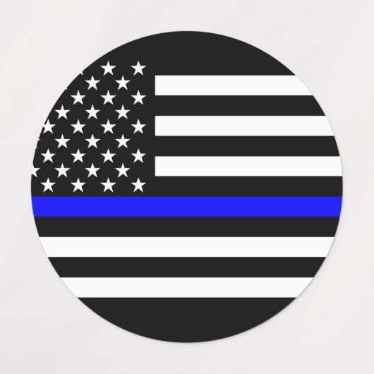 Dekor der American Thin Blue Line Etiketten (Design 2)