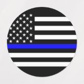 Dekor der American Thin Blue Line Etiketten (Design 1)