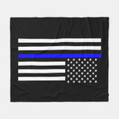 Dekor der American Thin Blue Line Fleecedecke (Vorderseite (Horizontal))