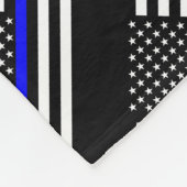 Dekor der American Thin Blue Line Fleecedecke (Ecke)