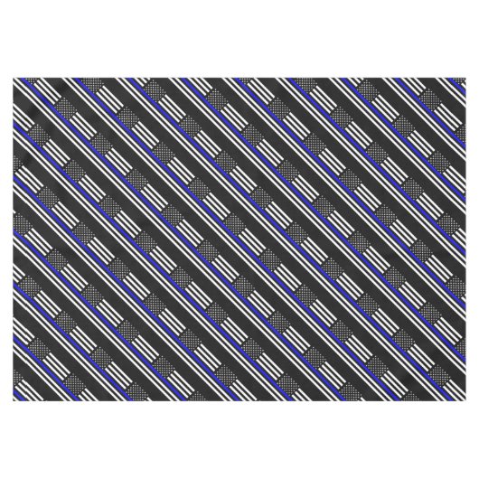 Dekor der American Thin Blue Line Tischdecke (Vorderseite (Horizontal))