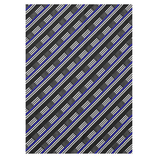Dekor der American Thin Blue Line Tischdecke (Vorderseite)