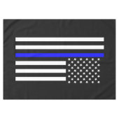 Dekor der American Thin Blue Line Tischdecke (Vorderseite (Horizontal))