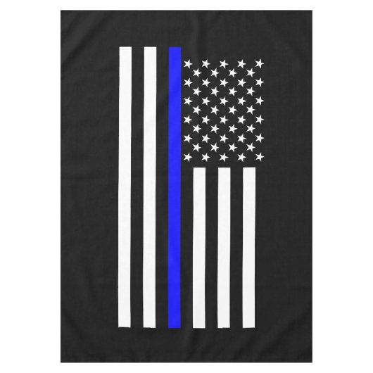 Dekor der American Thin Blue Line Tischdecke (Vorderseite)