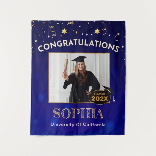 Dekor der benutzerdefinierten Graduationspartei 20 Wandteppich (Vorderseite)