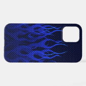 Dekor der Blauen Flammen auf einem iPhone Hülle (Rückseite (Horizontal))