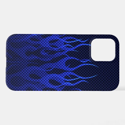 Dekor der Blauen Flammen auf einem iPhone Hülle (Rückseite (Horizontal))