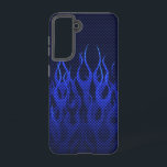 Dekor der Blauen Flammen auf einem Samsung Galaxy Hülle<br><div class="desc">Ein blauer Rennsport flammt auf einer Kohlefaser wie ein Print-Dekor auf einem individuellen High-End-Handy-Gehäuse. Klingt gut,  eine tolle Geschenkidee. Verwenden Sie den Link "Diesen Designer kontaktieren",  um uns mit Ihren speziellen Designanfragen zu kontaktieren,  oder um Hilfe bei Ihren Anpassungsprojekten zu erhalten. Eine tolle Geschenkidee!</div>