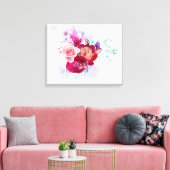 Dekor der Blume 12 überzogene Canvas Leinwanddruck (Insitu (Wohnzimmer))