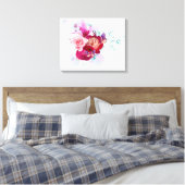 Dekor der Blume 12 überzogene Canvas Leinwanddruck (Insitu (Schlafzimmer))