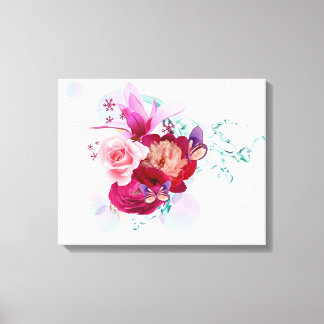 Dekor der Blume 12 überzogene Canvas Leinwanddruck