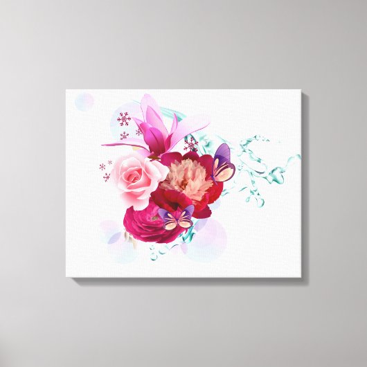 Dekor der Blume 12 überzogene Canvas Leinwanddruck (Vorderseite)