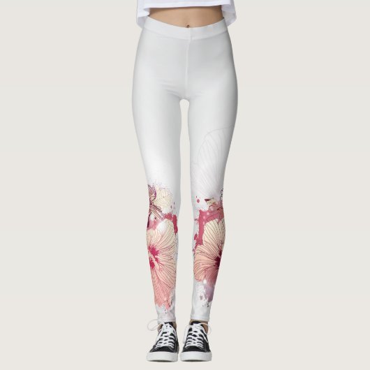 Dekor der Blume 56 Leggings (Vorderseite)