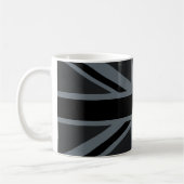 Dekor der britischen Flagge von Black Union Jack Kaffeetasse (Links)