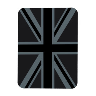 Dekor der britischen Flagge von Black Union Jack Magnet