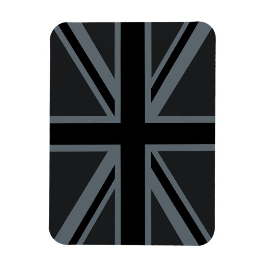 Dekor der britischen Flagge von Black Union Jack Magnet (Vertikal)