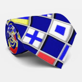 Dekor der eckigen Nautical Flags Krawatte (Gerollt)