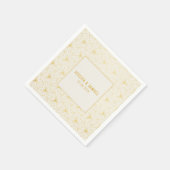 Dekor der Farben Gold und Weiß Serviette (Ecke)