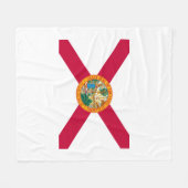 Dekor der Flaggengestaltung des Florida-Zustands Fleecedecke (Vorderseite (Horizontal))