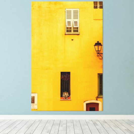 Dekor der französischen Dorffotografie Leinwanddruck (Insitu (Holzboden))