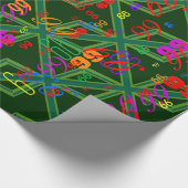 Dekor der grünen Flagge Geschenkpapier (Ecke)