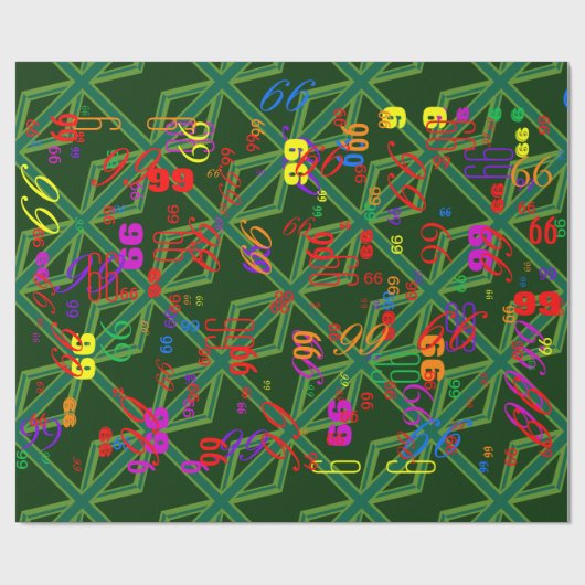 Dekor der grünen Flagge Geschenkpapier (Flach)