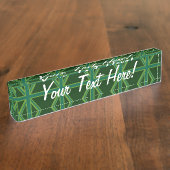 Dekor der grünen Flagge Namensplakette (Seite)