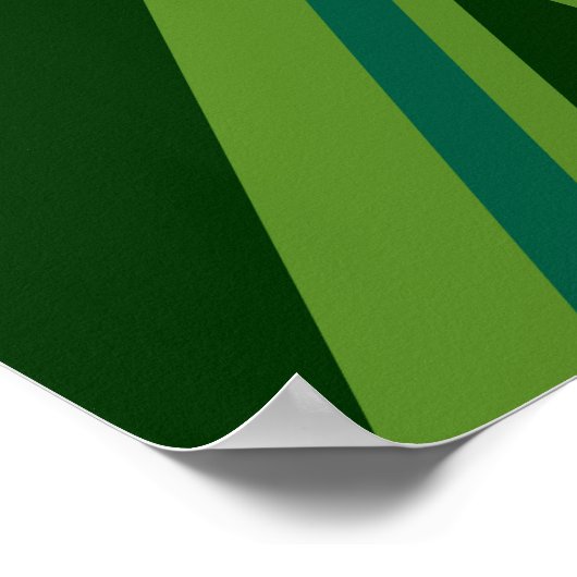 Dekor der grünen Flagge Poster (Ecke)
