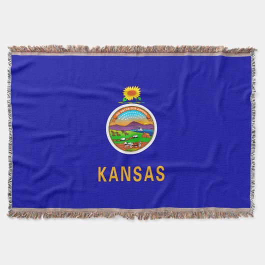 Dekor der Kansas-Staatsflagge Decke (Vorderseite)