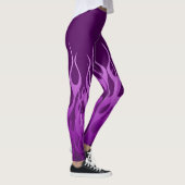 Dekor der Lila Racing Flames Leggings (Rechts)