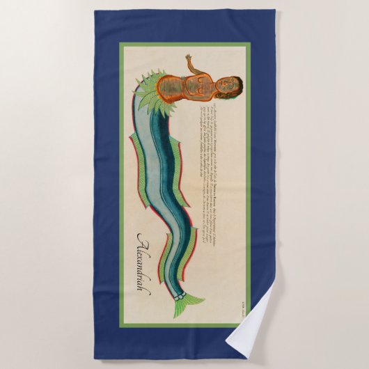 Dekor der Marineküste von der Meerjungfrau nach Ma Strandtuch (Vorderseite)