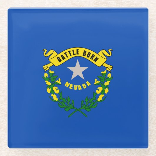 Dekor der Nevada State Flag Glasuntersetzer (Vorderseite)
