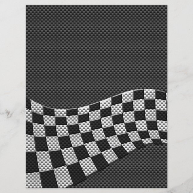 Dekor der Racing Flag Wave im Carbon Fibre-Stil (Vorderseite)