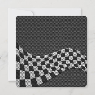 Dekor der Racing Flag Wave im Carbon Fibre-Stil