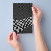 Dekor der Racing Flag Wave im Carbon Fibre-Stil Flyer (Handgriff)