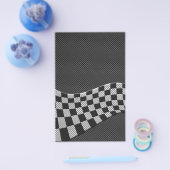 Dekor der Racing Flag Wave im Carbon Fibre-Stil Flyer (Einzeln)