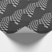 Dekor der Racing Flag Wave im Carbon Fibre-Stil Geschenkpapier (Ecke)