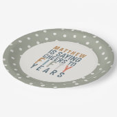 Dekor des 50. Geburtstagszubehör Pappteller (Schrägansicht)