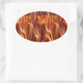 Dekor des Bacon Field Yummy-Musters Ovaler Aufkleber (Tasche)