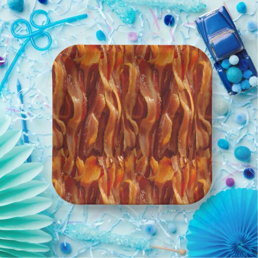 Dekor des Bacon Field Yummy-Musters Pappteller (Party)