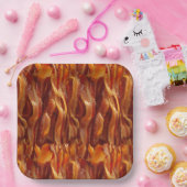 Dekor des Bacon Field Yummy-Musters Pappteller (Party)