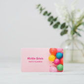 Dekor des Balloon-Party Visitenkarte (Stehend Vorderseite)