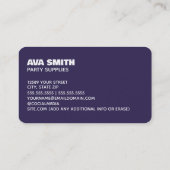 Dekor des Balloon-Party Visitenkarte (Rückseite)