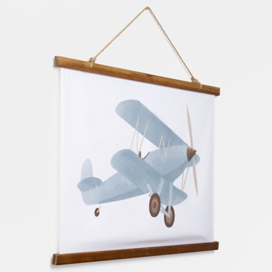 Dekor des Blauen Kinderzimmers Wandteppich Mit Holzrahmen (Gewinkelt)