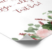 Dekor des Brautparty in Burgund Rosa Poster (Ecke)