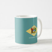 Dekor des Delaware-Zustandsflaggen Kaffeetasse (VorderseiteRechts)