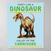 Dekor des Dinosaurier Party Zeichen: Tal des Fleis Poster (Vorne)